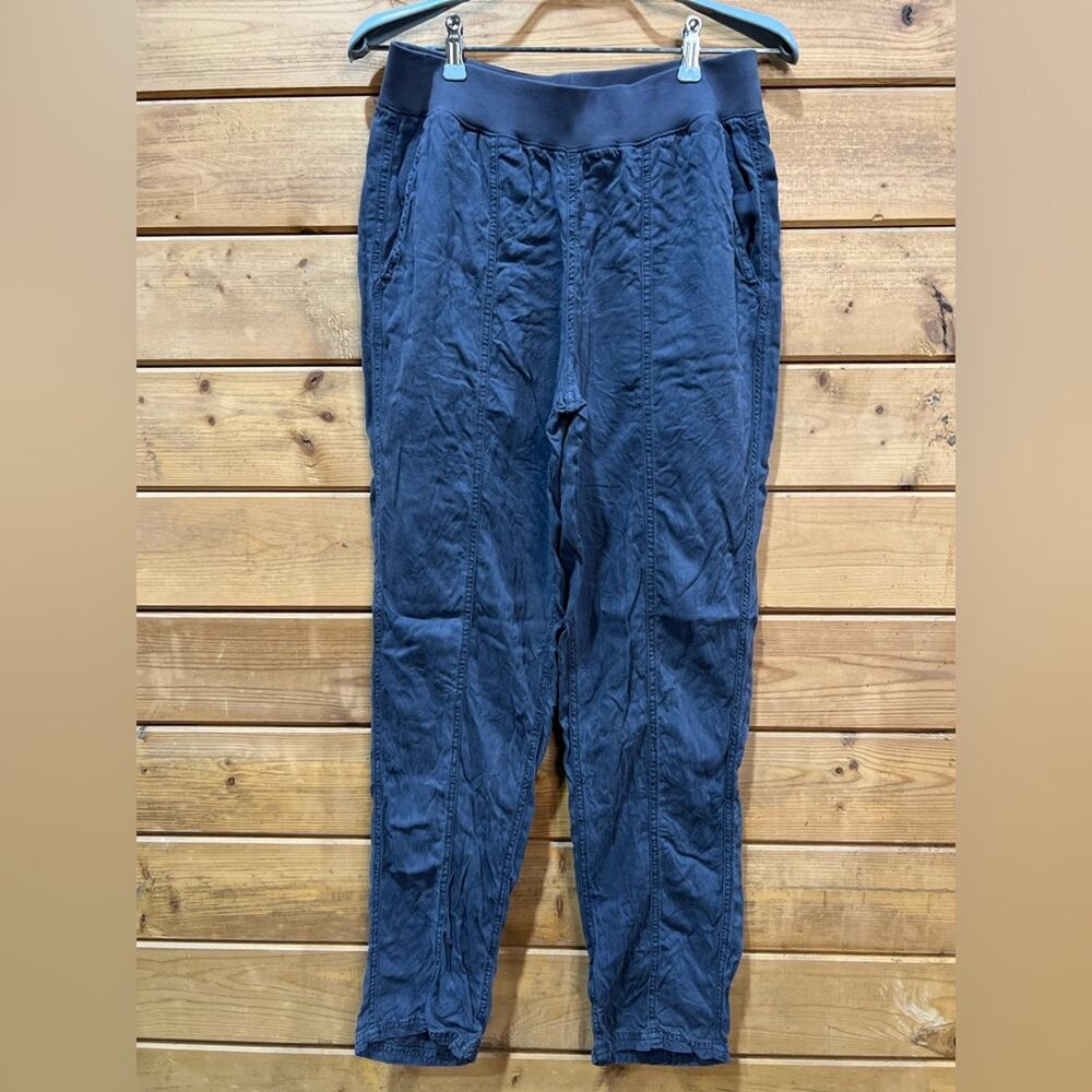 Faherty Arlie Day Pull On Linen Organic Cotton Pant Dark Gray High Rise Size S-M